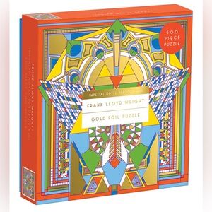 Galison 500-pc Jigsaw Puzzle Gold Foil Frank Lloyd Wright BRAND NEW/SEALED